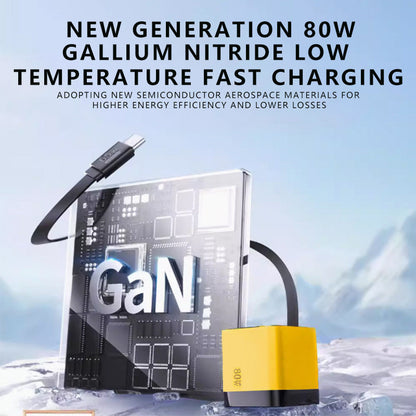⌛Only 1 Day Left Of This Offer⏳65W Fast Charging Phone Charger Block with Retractable 80cm Type-C Cable