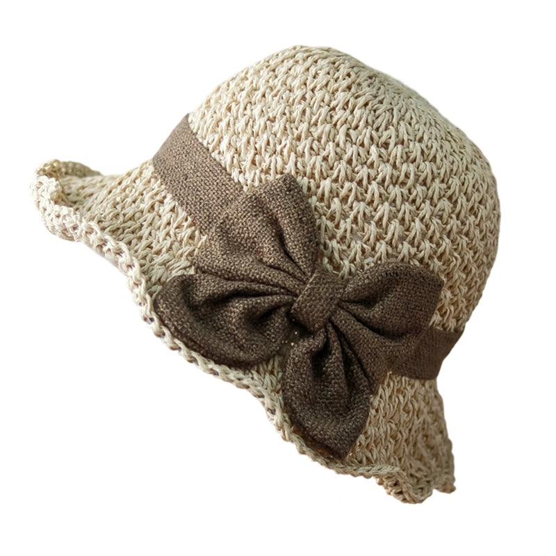 🌞Elegant Woven Straw Sun Hat with Bow