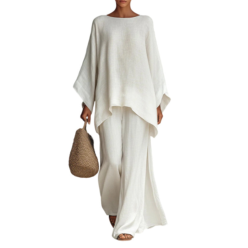👕 Women's Loose Top & Wide-Leg Pants Set – Comfortable, Chic ✨