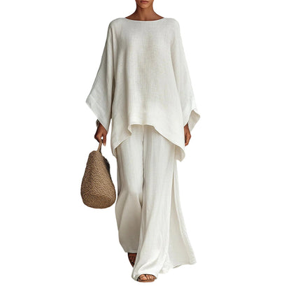 👕 Women's Loose Top & Wide-Leg Pants Set – Comfortable, Chic ✨