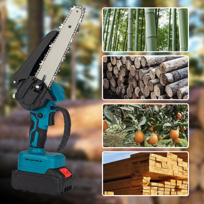 6-inch Cordless Mini Chainsaw with 2 Batteries