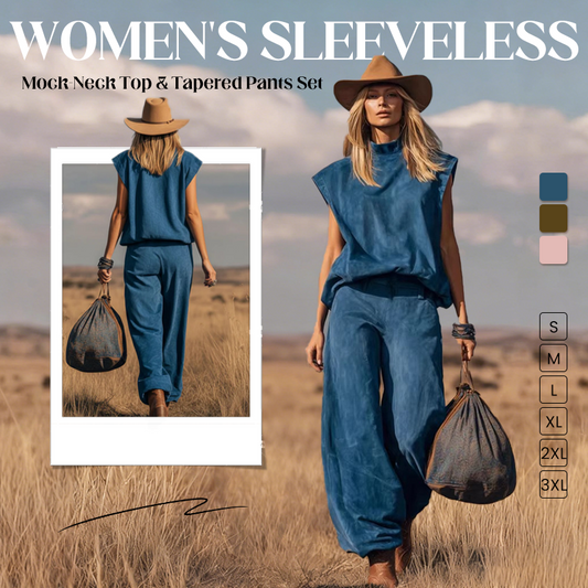 👔 LIMITED-TIME 49% OFF! ✨ Women's 2-Piece Set – Sleeveless Top, Tapered Pants, Chic ✨