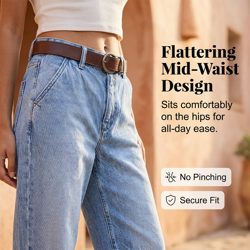 👖  Women's Cropped Barrel Jeans – High Waisted, Wide Leg, Vintage ✨
