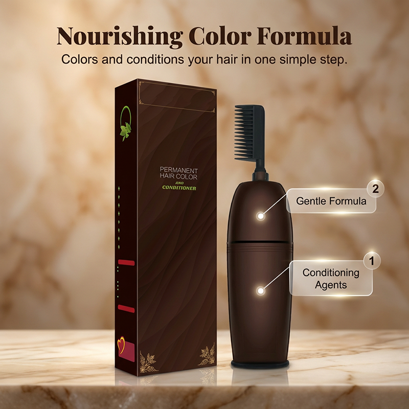 💥 Natural Plant-Derived Gentle Hair Color – Gray Coverage, Long-Lasting, Easy Apply ✨