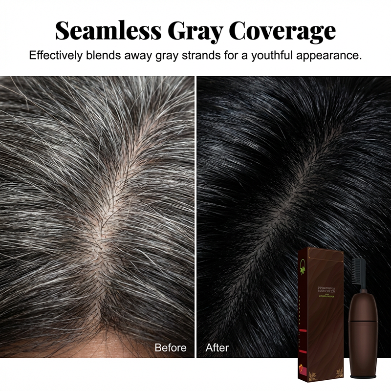 💥 Natural Plant-Derived Gentle Hair Color – Gray Coverage, Long-Lasting, Easy Apply ✨