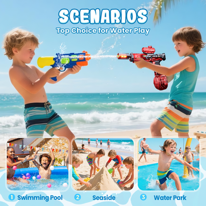 📢📢40% OFF⏰ Electric High Pressure Water Gun – Light-Up, Rechargeable, Powerful 🔦