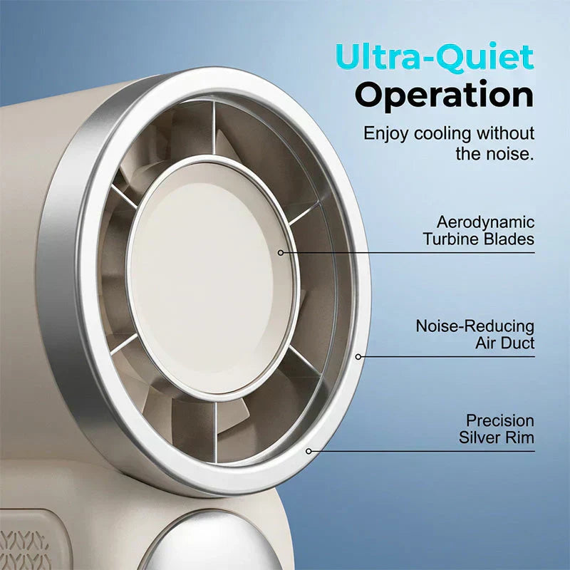 ✨Turbo Handheld Fan – LED Display, 6 Speeds, 3000mAh🔋