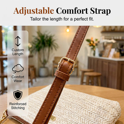 👜Women's Woven Straw Shoulder Clutch Bag