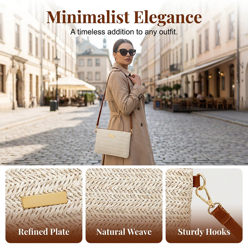 👜Women's Woven Straw Shoulder Clutch Bag