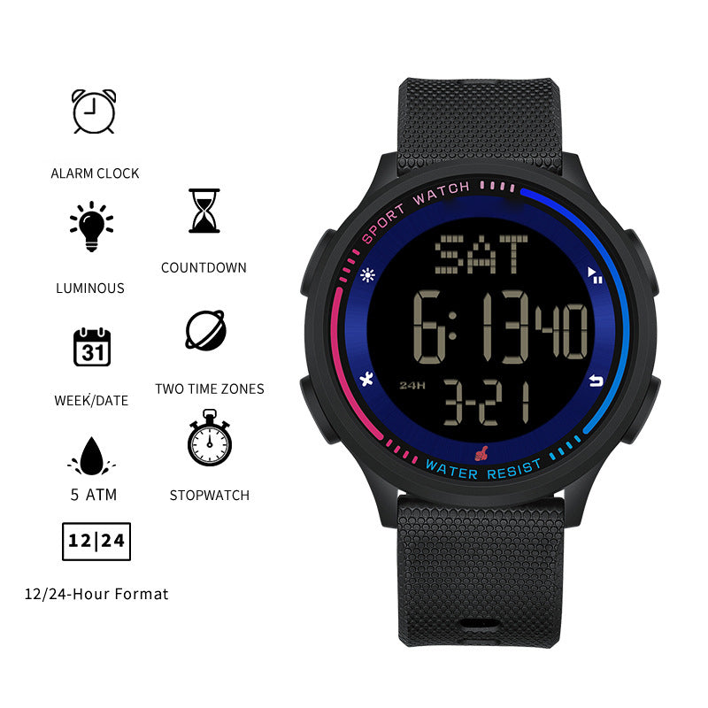 ⌚ LIMITED-TIME 49% OFF! 💥 Ultra-Thin Waterproof Digital Sports Watch – 50M Waterproof, Luminous Display, Shock Resistant ✨