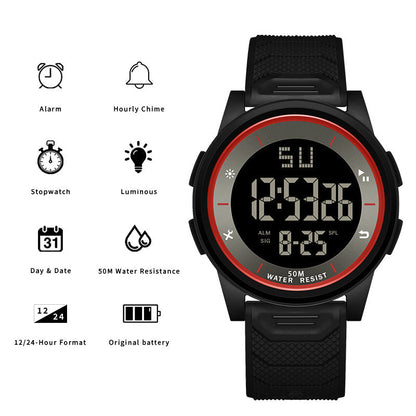 ⌚ LIMITED-TIME 49% OFF! 💥 Ultra-Thin Waterproof Digital Sports Watch – 50M Waterproof, Luminous Display, Shock Resistant ✨