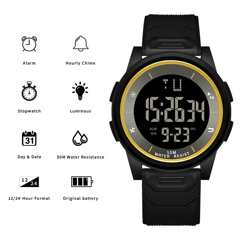 ⌚ LIMITED-TIME 49% OFF! 💥 Ultra-Thin Waterproof Digital Sports Watch – 50M Waterproof, Luminous Display, Shock Resistant ✨