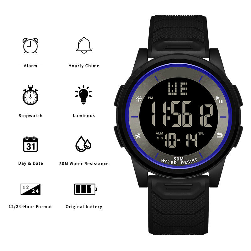 ⌚ LIMITED-TIME 49% OFF! 💥 Ultra-Thin Waterproof Digital Sports Watch – 50M Waterproof, Luminous Display, Shock Resistant ✨
