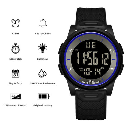 ⌚ LIMITED-TIME 49% OFF! 💥 Ultra-Thin Waterproof Digital Sports Watch – 50M Waterproof, Luminous Display, Shock Resistant ✨