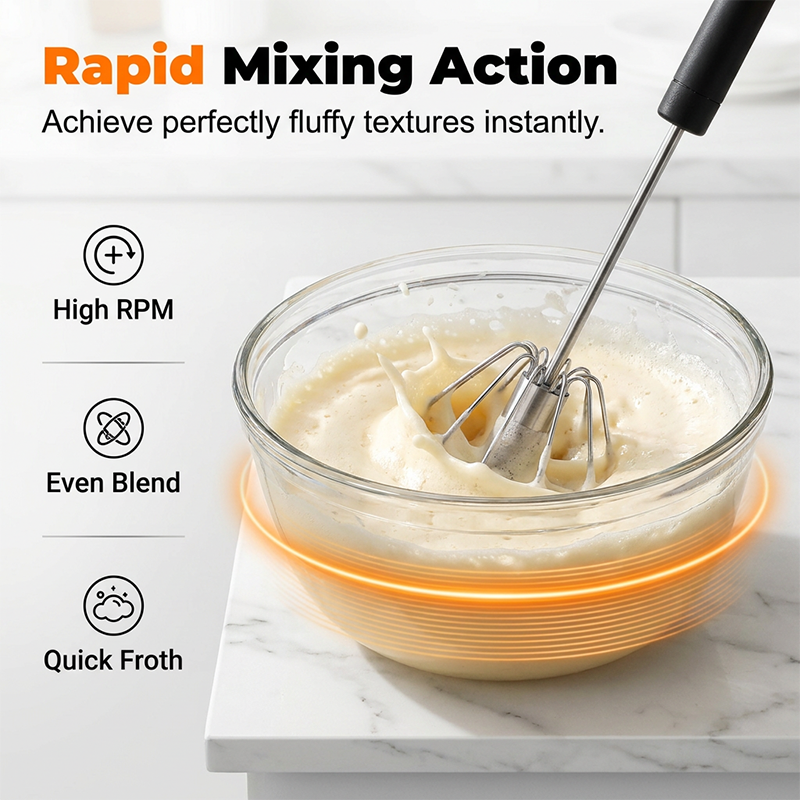 🥚 BUY 2 GET 1 FREE! 🔥Stainless Steel Semi-Automatic Hand Egg Beater – Fast & durable – Perfect for eggs, batter or cream – smooth whisking without effort 🍳