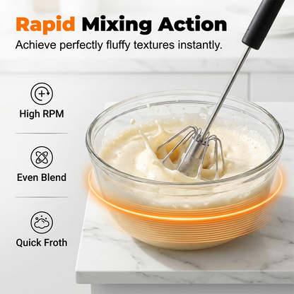🥚 BUY 2 GET 1 FREE! 🔥Stainless Steel Semi-Automatic Hand Egg Beater – Fast & durable – Perfect for eggs, batter or cream – smooth whisking without effort 🍳
