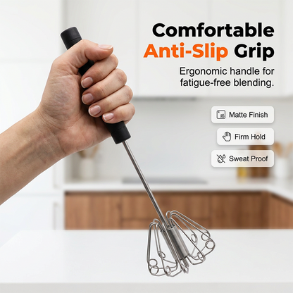 🥚 BUY 2 GET 1 FREE! 🔥Stainless Steel Semi-Automatic Hand Egg Beater – Fast & durable – Perfect for eggs, batter or cream – smooth whisking without effort 🍳