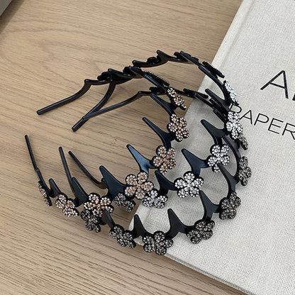 🎁New Arrival 49% OFF💥Wavy Crystal Headband Set - Lightweight Non-Slip Girly Feminine Hair Accessory, Sparkling Crystal-Accented Wave-Shape Band for Weddings & Everyday Wear, Girly Feminine Items
