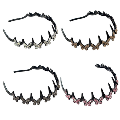 🎁New Arrival 49% OFF💥Wavy Crystal Headband Set - Lightweight Non-Slip Girly Feminine Hair Accessory, Sparkling Crystal-Accented Wave-Shape Band for Weddings & Everyday Wear, Girly Feminine Items