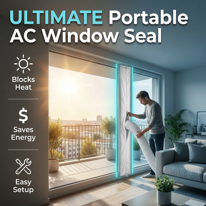 🪟 Universal AC Window Seal Kit with 2 Zipper Doors