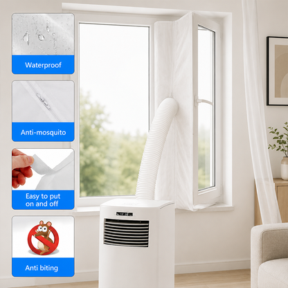 🪟 Universal AC Window Seal Kit with 2 Zipper Doors