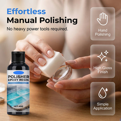 🥳2026 HOT SALE🥳🎉BUY MORE GET MORE FREE🎁 Epoxy Resin Polish – Restores dull resin to crystal‑clear high gloss. Removes scratches & haze. Effortless hand polish! 🎨🌟
