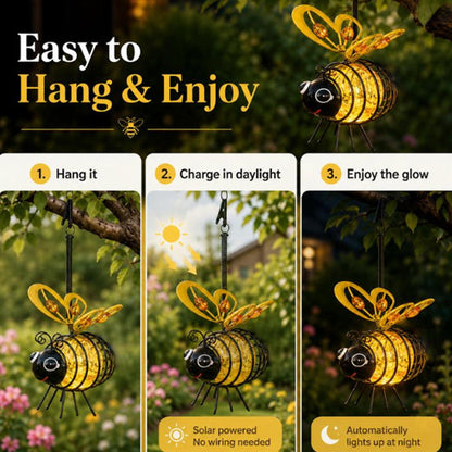 🐝 Solar Powered Hanging Bee Garden Light