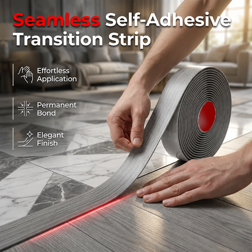 🏠 LIMITED-TIME 49% OFF! ✨ Self-Adhesive Floor Transition Strip – Flexible PVC, Peel-and-Stick, Smooth Finish 🚪