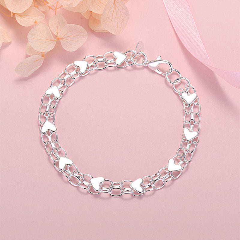✨Double Chain Heart Charm Bracelet