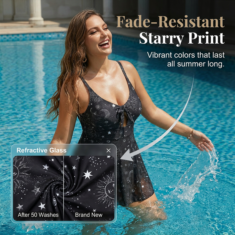 🌸 49% OFF NOW! 🌸Swimdress Starry Print Swimsuit