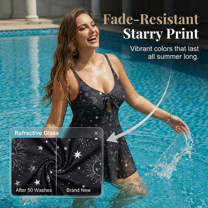 🌸 49% OFF NOW! 🌸Swimdress Starry Print Swimsuit