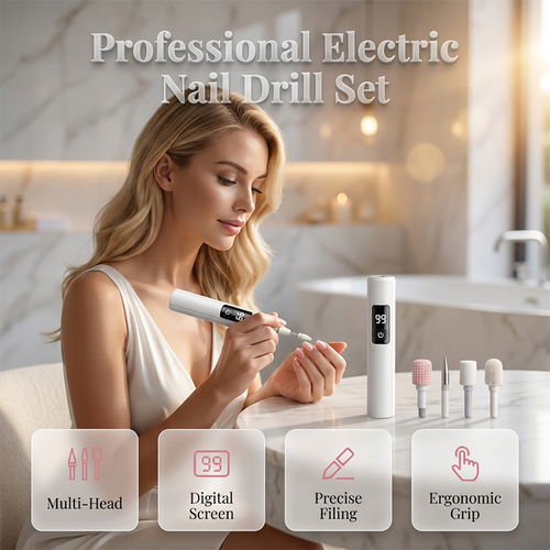 🥳2026 HOT SALE🥳💞50K+ SOLD!💅✨ 49% OFF! Professional Electric Nail Polisher – Smooths thick nails, 99-speed display. Multiple heads for shaping & buffing. Salon at home! 🌟💎
