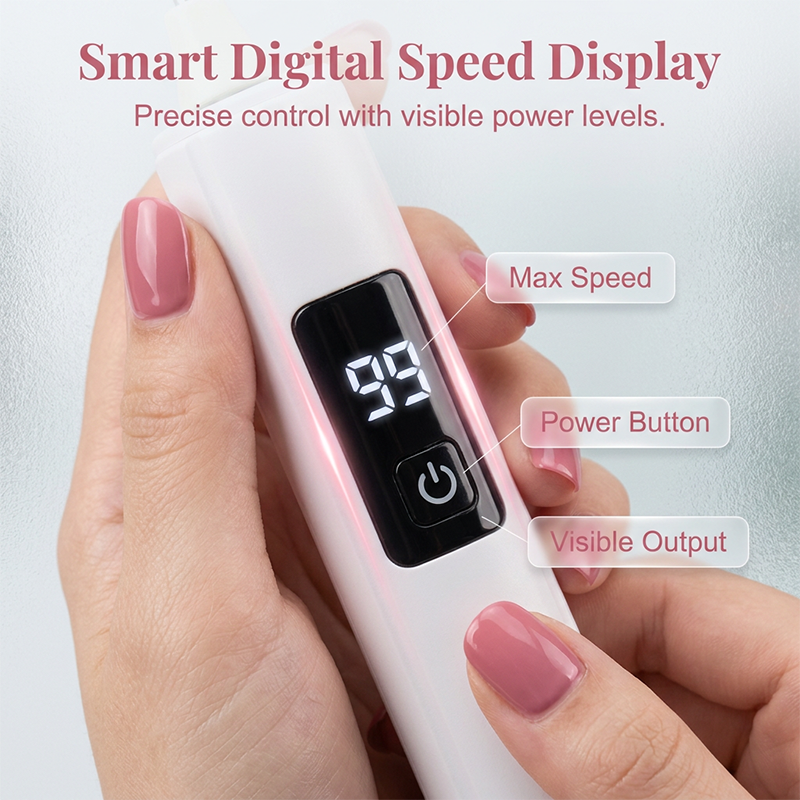 🥳2026 HOT SALE🥳💞50K+ SOLD!💅✨ 49% OFF! Professional Electric Nail Polisher – Smooths thick nails, 99-speed display. Multiple heads for shaping & buffing. Salon at home! 🌟💎