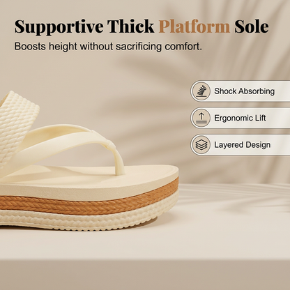 📢📢40% OFF !! ⏰Women's Woven Strap Platform Flip-Flops