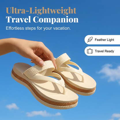 📢📢40% OFF !! ⏰Women's Woven Strap Platform Flip-Flops