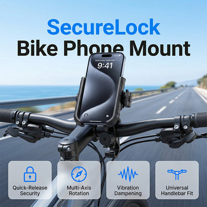 🎉 2026 Sale — Over 42,000 Sold! 🚴‍♂️ Quick-Release Bike Phone Mount – SecureLock & Shockproof Padding 📱