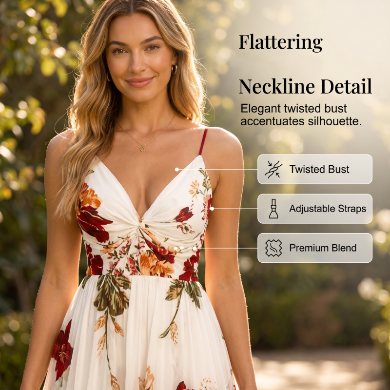 💃 New Arrivals 49% OFF💥Women's Printed Spaghetti Strap Maxi Dress – Designed to flatter with a V-neckline, adjustable thin straps & a flowing A-line silhouette. A timeless, feminine piece for warm-weather occasions 🌿