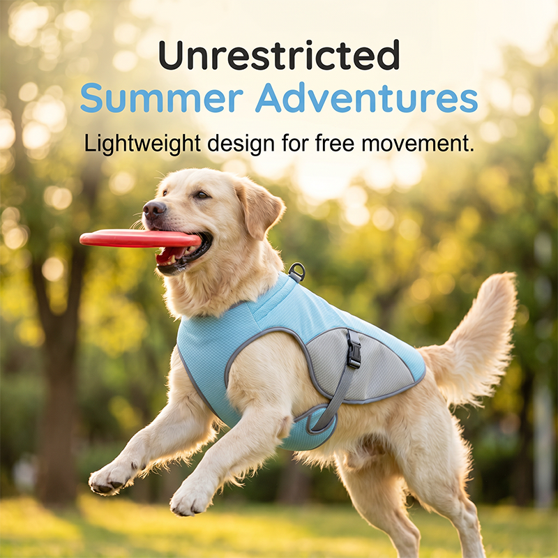 🐶 48% OFF NOW! ☀️ Dog Cooling Vest Harness – Ice-silk fabric & adjustable – Keeps your pet cool in summer – perfect for walks, beach or travel 🐾🌊✨