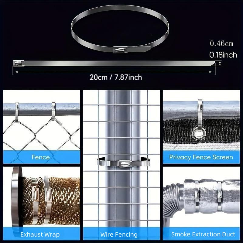 📢📢50% OFF !! ⏰Heavy-Duty Self-Locking Stainless Steel Cable Ties
