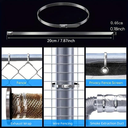 📢📢50% OFF !! ⏰Heavy-Duty Self-Locking Stainless Steel Cable Ties