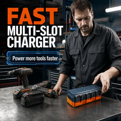 🔋Multi-Slot Lithium Battery Fast Charger
