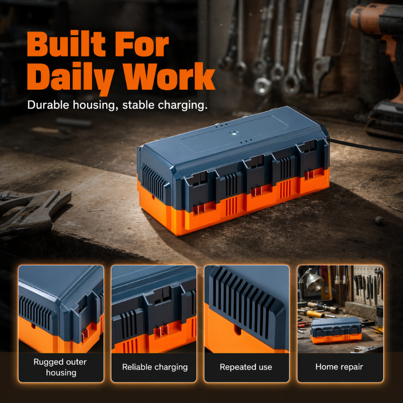 🔋Multi-Slot Lithium Battery Fast Charger