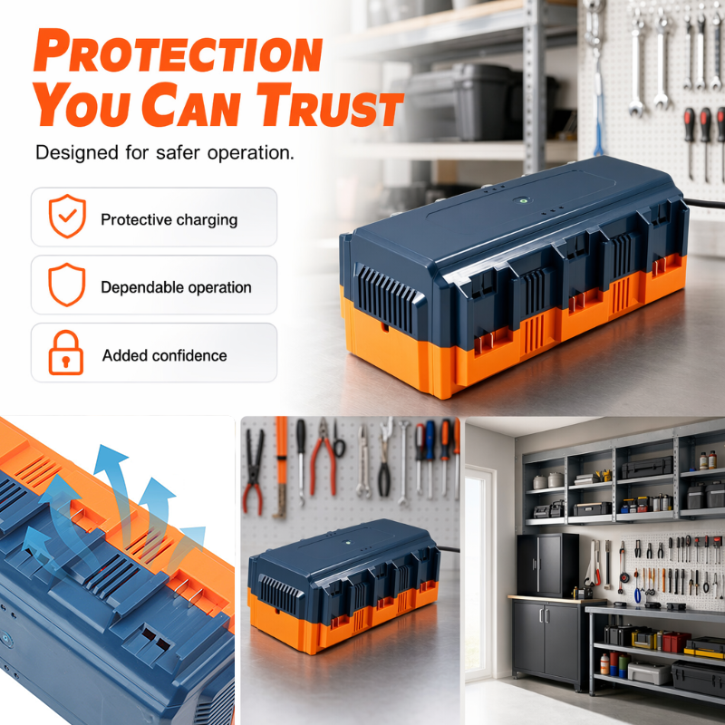 🔋Multi-Slot Lithium Battery Fast Charger