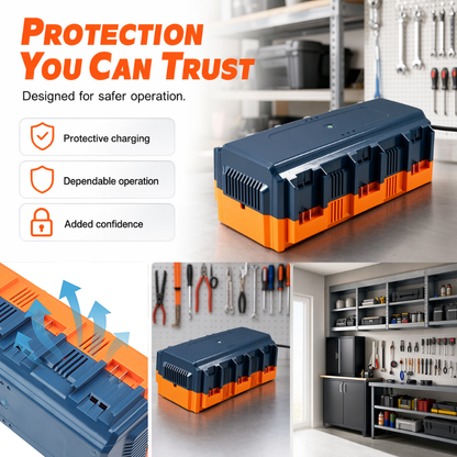 🔋Multi-Slot Lithium Battery Fast Charger
