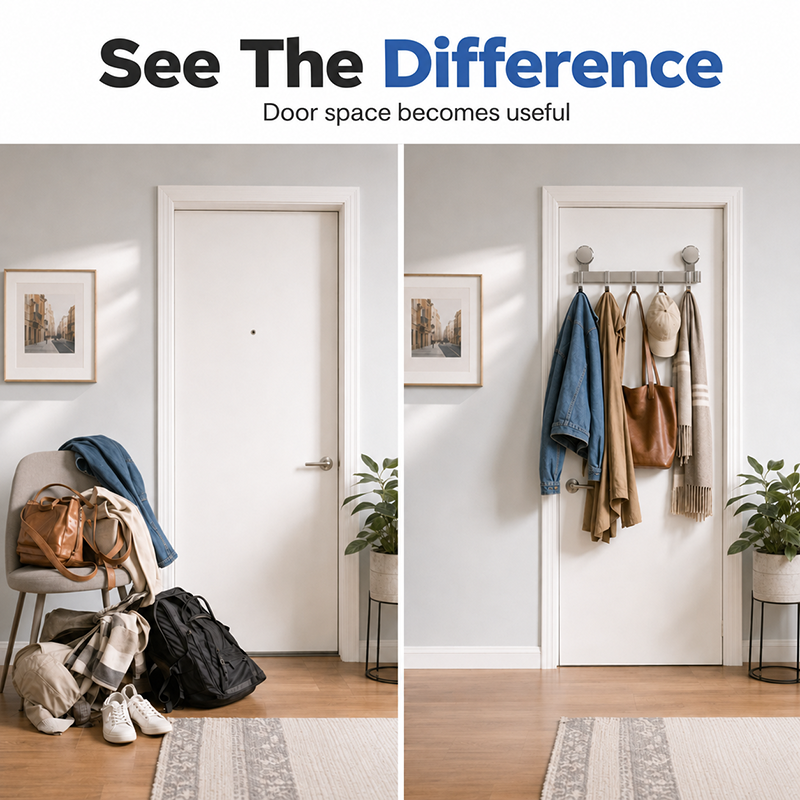 📢📢50% OFF !! ⏰Suction Cup Over Door Hook Rack
