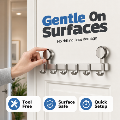 📢📢50% OFF !! ⏰Suction Cup Over Door Hook Rack