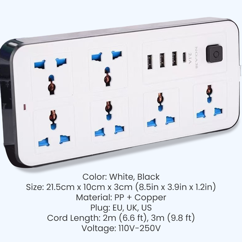 📢📢50% OFF !! ⏰Multi-Outlet Power Strip with Extension Cord