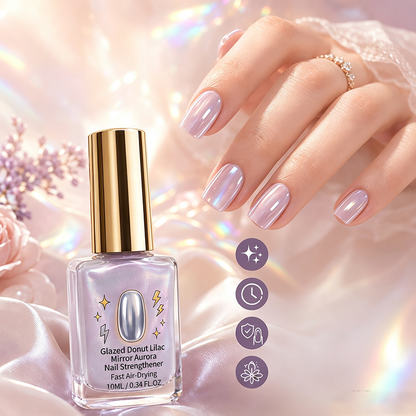 📢📢LIMITED TIME: Buy 1 Get 1 Free!!! ⏰Lilac Glossy Mirror Nail Strengthener