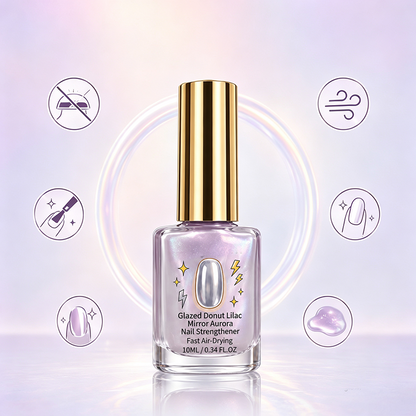 📢📢LIMITED TIME: Buy 1 Get 1 Free!!! ⏰Lilac Glossy Mirror Nail Strengthener