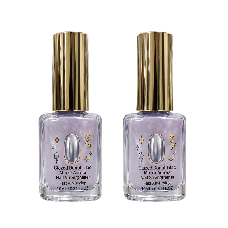 📢📢LIMITED TIME: Buy 1 Get 1 Free!!! ⏰Lilac Glossy Mirror Nail Strengthener